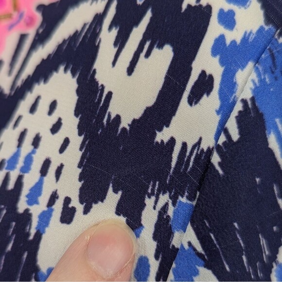 Lilly Pulitzer Beaded 100% Silk Pink Blue Renato Dinner Tunic Oh My Cod Large - Picture 13 of 15